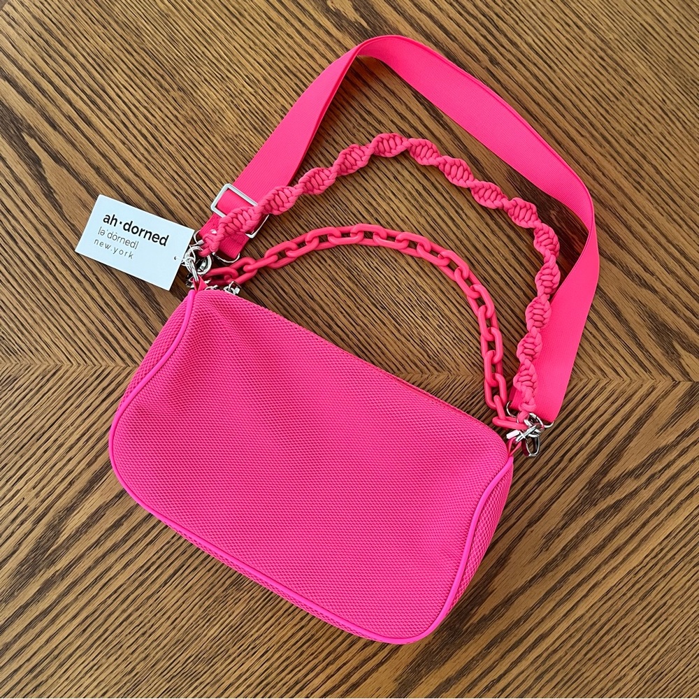 Ahdorned Crossbody Bag - Hot Pink